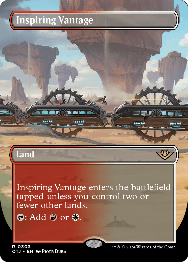 Inspiring Vantage (Borderless) (OTJ-303) [Outlaws of Thunder Junction] Foil