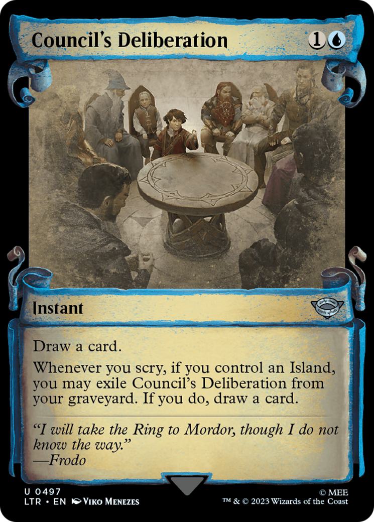 Council's Deliberation (Showcase Scrolls) (LTR-497) [The Lord of the Rings: Tales of Middle-earth] Foil