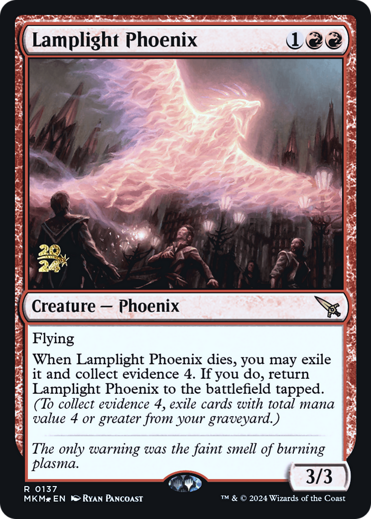 Lamplight Phoenix (PRE-137) [Murders at Karlov Manor Promos] Foil
