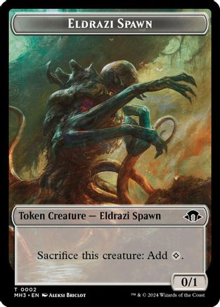Eldrazi Spawn // Moonfolk Double-Sided Token (MH3-2 // 12) [Modern Horizons 3] Foil