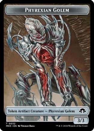 Phyrexian Golem // Energy Reserve Double-Sided Token (MH3-32 // 36) [Modern Horizons 3]