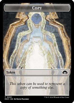 Copy (Ripple Foil) // Eldrazi Angel Double-Sided Token (M3C-1 // 2) [Modern Horizons 3 Commander] Foil