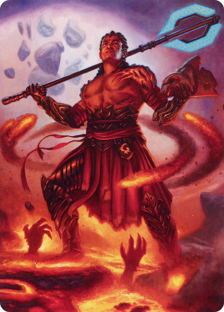 Koth, Fire of Resistance // Koth, Fire of Resistance (AONE-031) (Borderless) [Phyrexia: All Will Be One Art Series] Foil