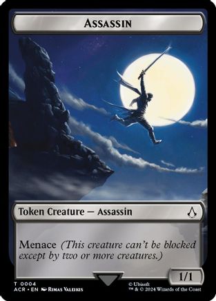Assassin // Treasure Double-Sided Token (ACR-4 // 6) [Assassin's Creed Tokens]