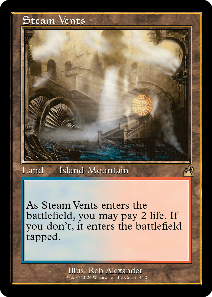 Steam Vents (Retro Frame) (RVR-412) [Ravnica Remastered] Foil