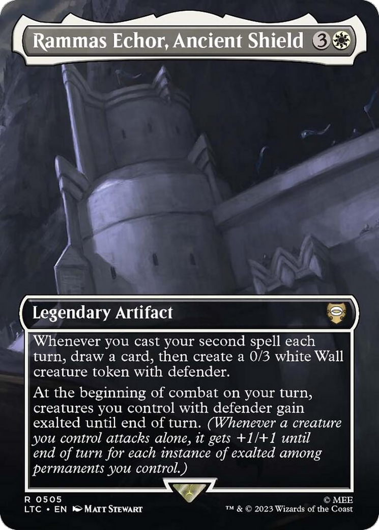 Rammas Echor, Ancient Shield (Borderless) (LTC-505) [Tales of Middle-earth Commander] Foil