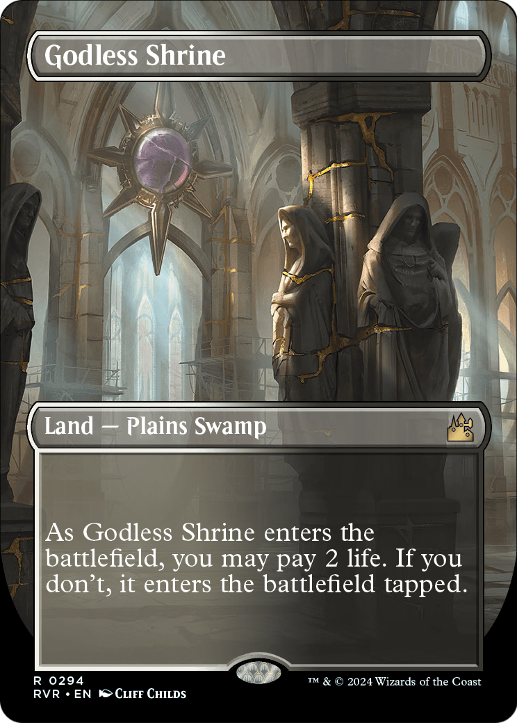 Godless Shrine (Borderless) (RVR-294) [Ravnica Remastered]