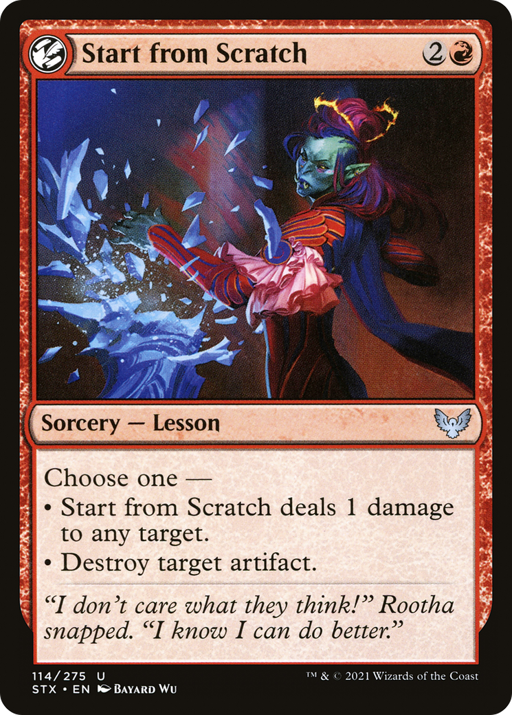 Start from Scratch (STX-114) [Strixhaven: School of Mages]