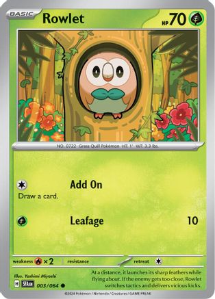 Rowlet (003/064) [SV Shrouded Fable] Reverse Holofoil - Common