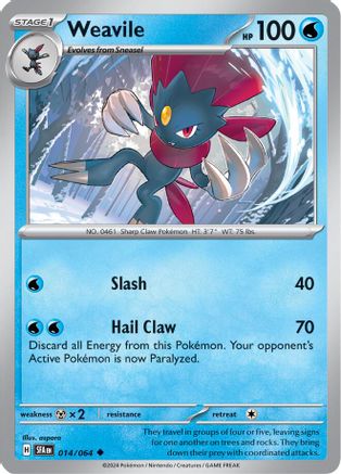 Weavile (014/064) [SV Shrouded Fable] Reverse Holofoil - Uncommon