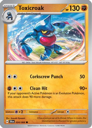 Toxicroak (024/064) [SV Shrouded Fable] Reverse Holofoil - Common