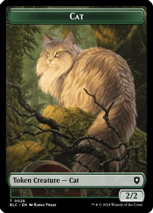 Cat // Beast (0025) Double-Sided Token (BLC-26 // 25) [Commander: Bloomburrow]