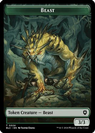 Beast (0024) // Treasure Double-Sided Token (BLC-24 // 29) [Commander: Bloomburrow]