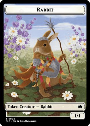 Rabbit // Splash Lasher Double-Sided Token (BLB-3 // 8) [Bloomburrow] Foil