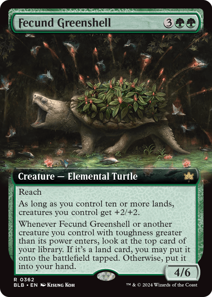 Fecund Greenshell (Extended Art) (BLB-362) [Bloomburrow]