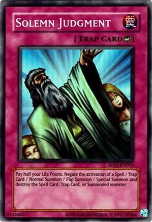 Solemn Judgment (Super Rare) (RP01-EN045) - Retro Pack (2020 Date Reprint) Unlimited