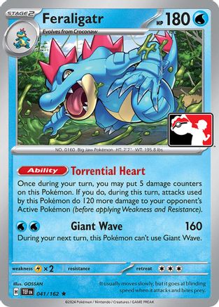 Feraligatr (041/162) [Prize Pack Series Cards] - Rare