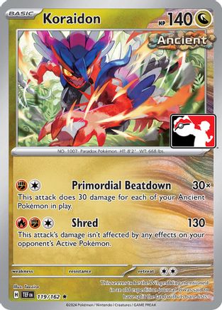 Koraidon (119/162) [Prize Pack Series Cards] - Rare