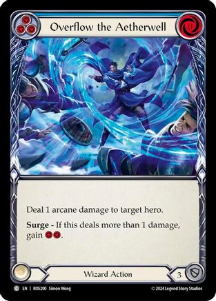 Overflow the Aetherwell (Blue) (ROS200) - Rosetta Rainbow Foil