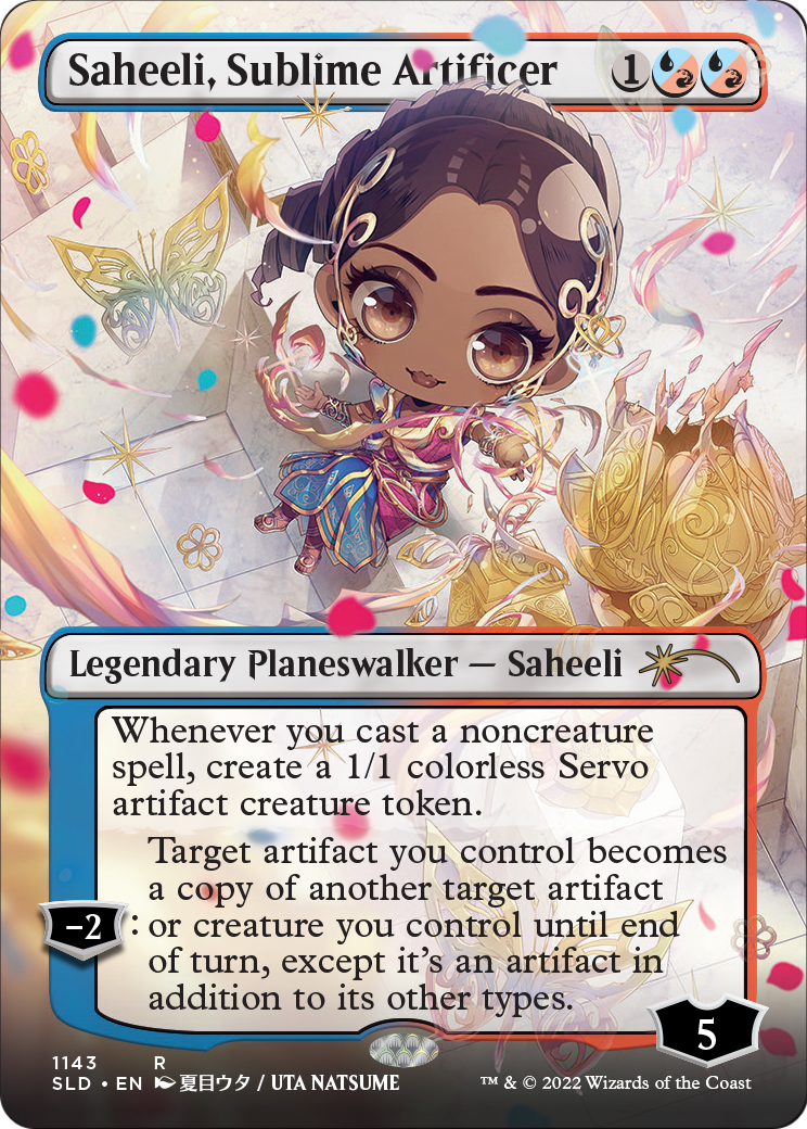 Saheeli, Sublime Artificer (Borderless) (SLD-1143) [Secret Lair Drop] Foil