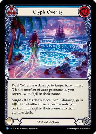 Glyph Overlay (Blue) (ROS175) - Rosetta Rainbow Foil