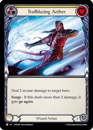 Trailblazing Aether (Yellow) (ROS208) - Rosetta Rainbow Foil