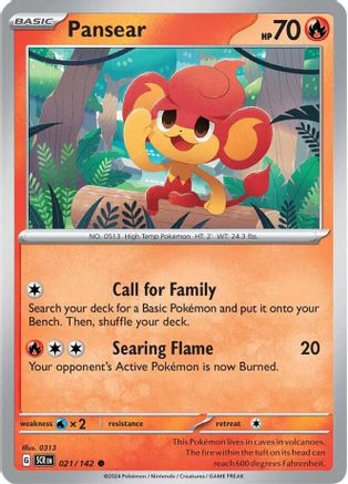 Pansear (021/142) [SV07 Stellar Crown] Reverse Holofoil - Common