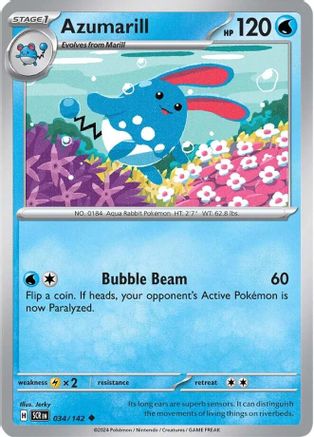 Azumarill (034/142) [SV07 Stellar Crown] Reverse Holofoil - Uncommon