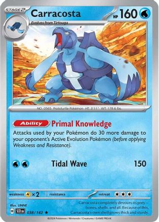 Carracosta (038/142) [SV07 Stellar Crown] Reverse Holofoil - Rare