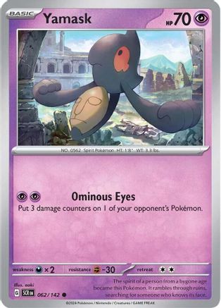 Yamask (062/142) [SV07 Stellar Crown] Reverse Holofoil - Common