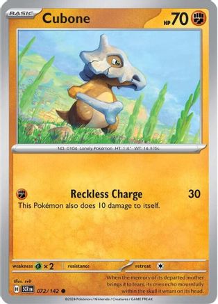 Cubone (072/142) [SV07 Stellar Crown] Reverse Holofoil - Common