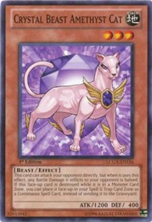 Crystal Beast Amethyst Cat (Common) (LCGX-EN156) - Legendary Collection 2 1st Edition