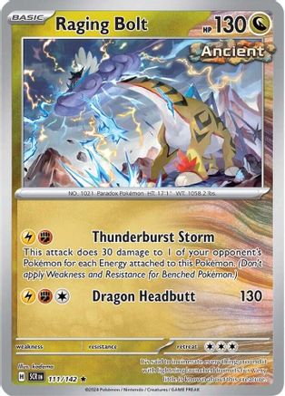Raging Bolt (111/142) [SV07 Stellar Crown] Holofoil - Rare