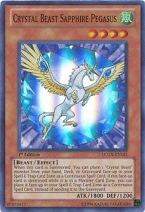 Crystal Beast Sapphire Pegasus (Super Rare) (LCGX-EN161) - Legendary Collection 2 1st Edition