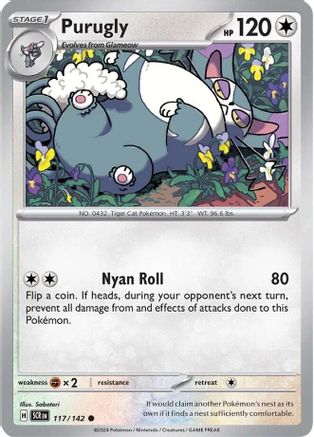 Purugly (117/142) [SV07 Stellar Crown] Reverse Holofoil - Common