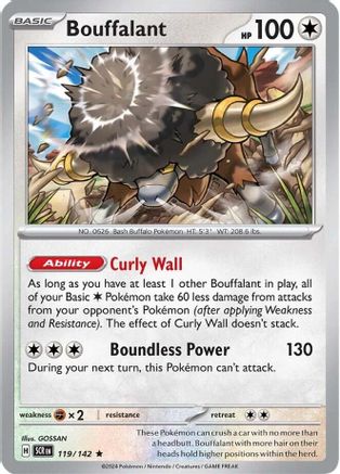 Bouffalant (119/142) [SV07 Stellar Crown] Reverse Holofoil - Rare