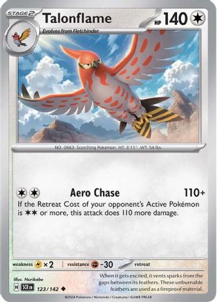 Talonflame (123/142) [SV07 Stellar Crown] Reverse Holofoil - Uncommon