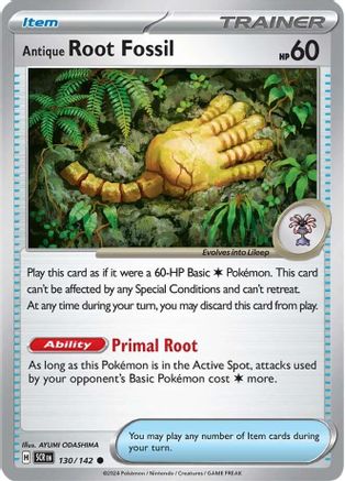 Antique Root Fossil (130/142) [SV07 Stellar Crown] - Common