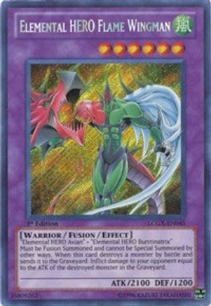 Elemental HERO Flame Wingman (Secret Rare) (LCGX-EN045) - Legendary Collection 2 Unlimited