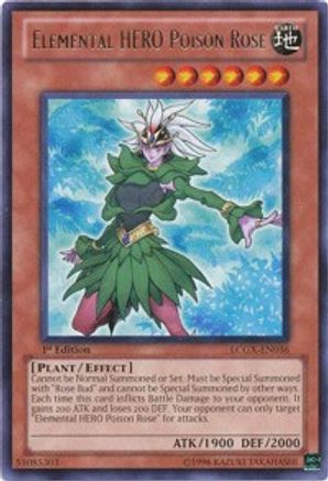 Elemental HERO Poison Rose (Rare) (LCGX-EN036) - Legendary Collection 2 1st Edition