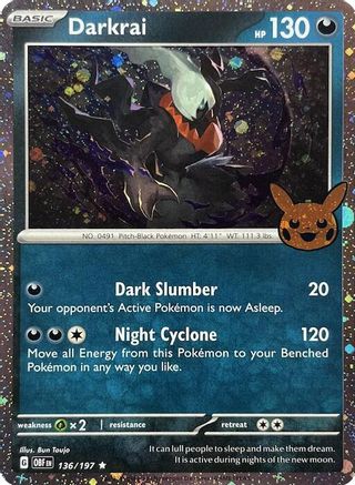 Darkrai (Cosmos Holo) (136/197) [Trick or Trade BOOster Bundle 2024] Holofoil - Holo Rare
