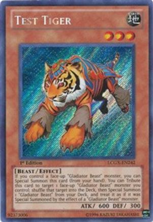 Test Tiger (Secret Rare) (LCGX-EN242) - Legendary Collection 2 1st Edition