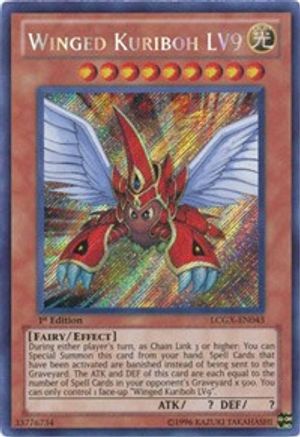 Winged Kuriboh LV9 (Secret Rare) (LCGX-EN043) - Legendary Collection 2 1st Edition