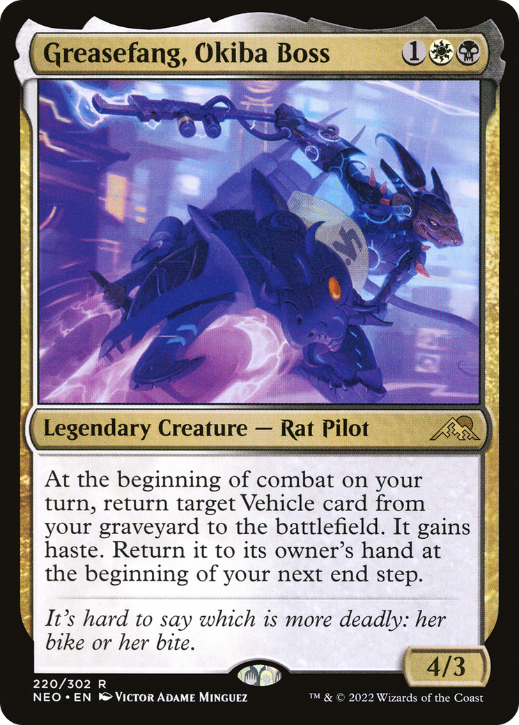 Greasefang, Okiba Boss (NEO-220) [Kamigawa: Neon Dynasty] Foil