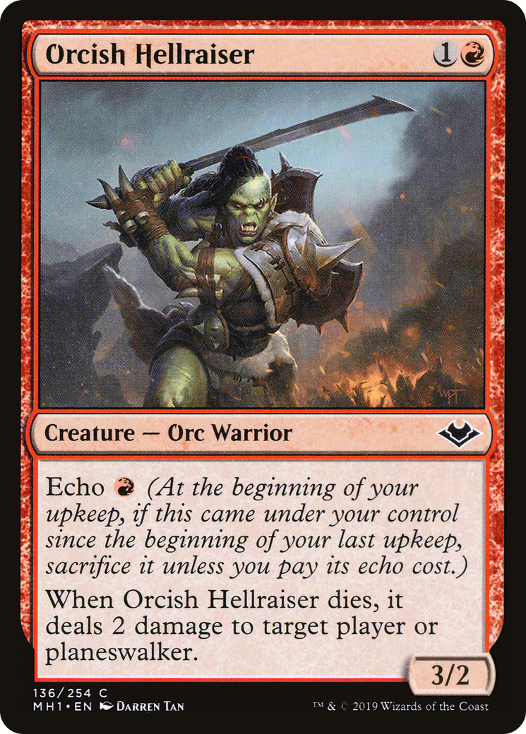 Orcish Hellraiser (MH1-136) [Modern Horizons] Foil