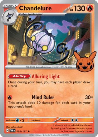 Chandelure (038/167) [Trick or Trade BOOster Bundle 2024] - Rare
