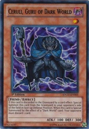Ceruli, Guru of Dark World (Super Rare) (SDGU-EN003) - Structure Deck: Gates of the Underworld 1st Edition