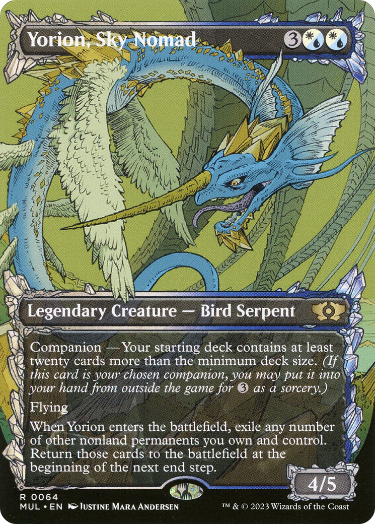 Yorion, Sky Nomad (MUL-064) (Showcase) (Borderless) [Multiverse Legends] Foil