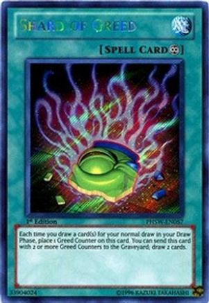 Shard of Greed (Secret Rare) (PHSW-EN057) - Photon Shockwave 1st Edition