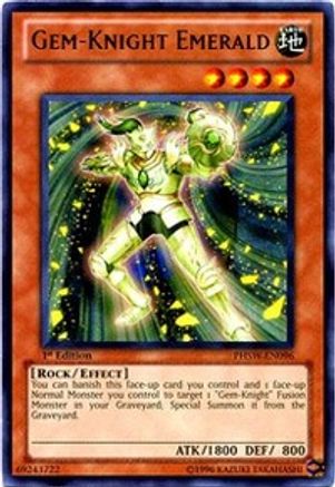 Gem-Knight Emerald (Rare) (PHSW-EN096) - Photon Shockwave 1st Edition